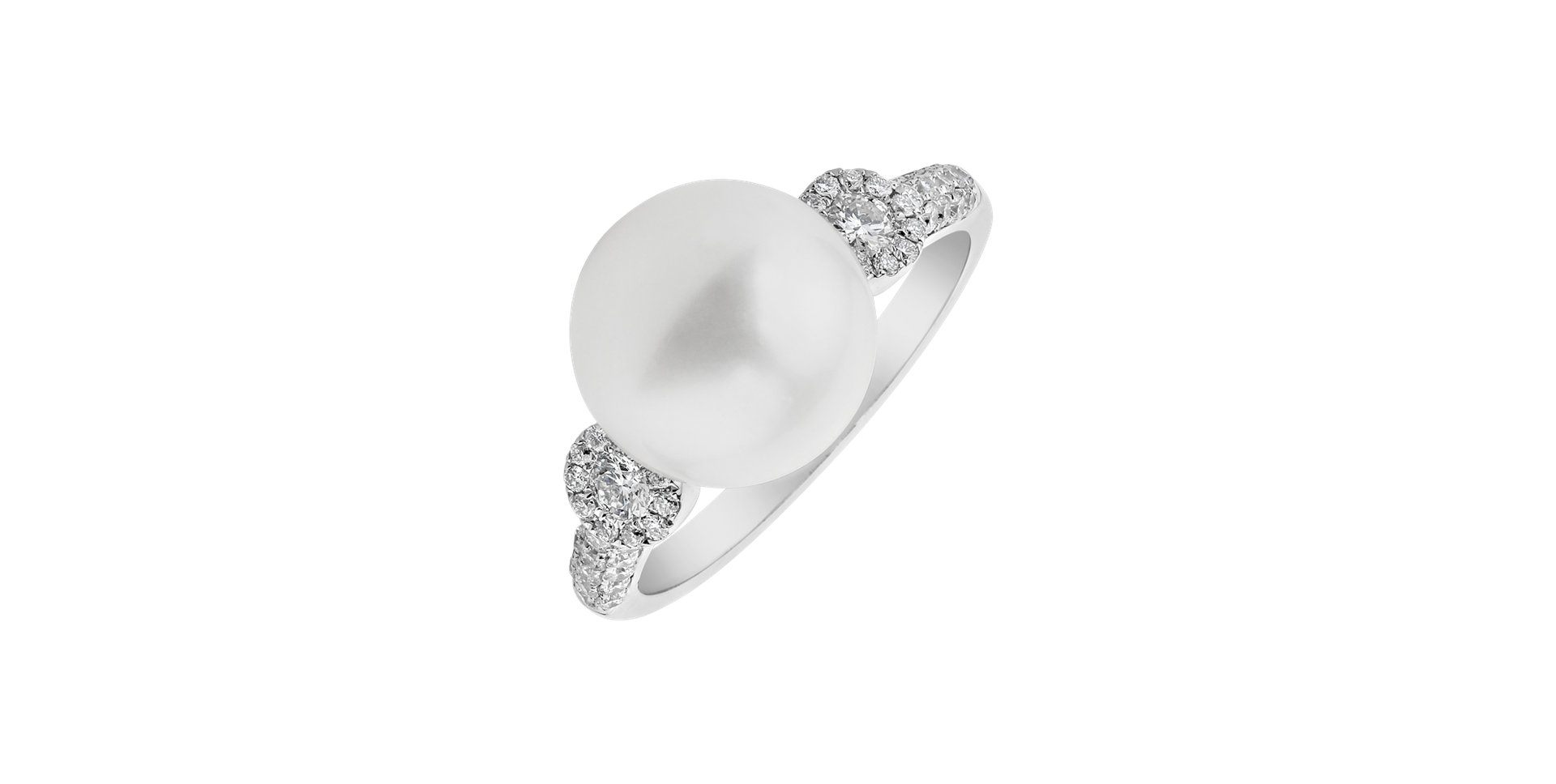 Prsteň s perlou a diamantmi Marine Treasure
