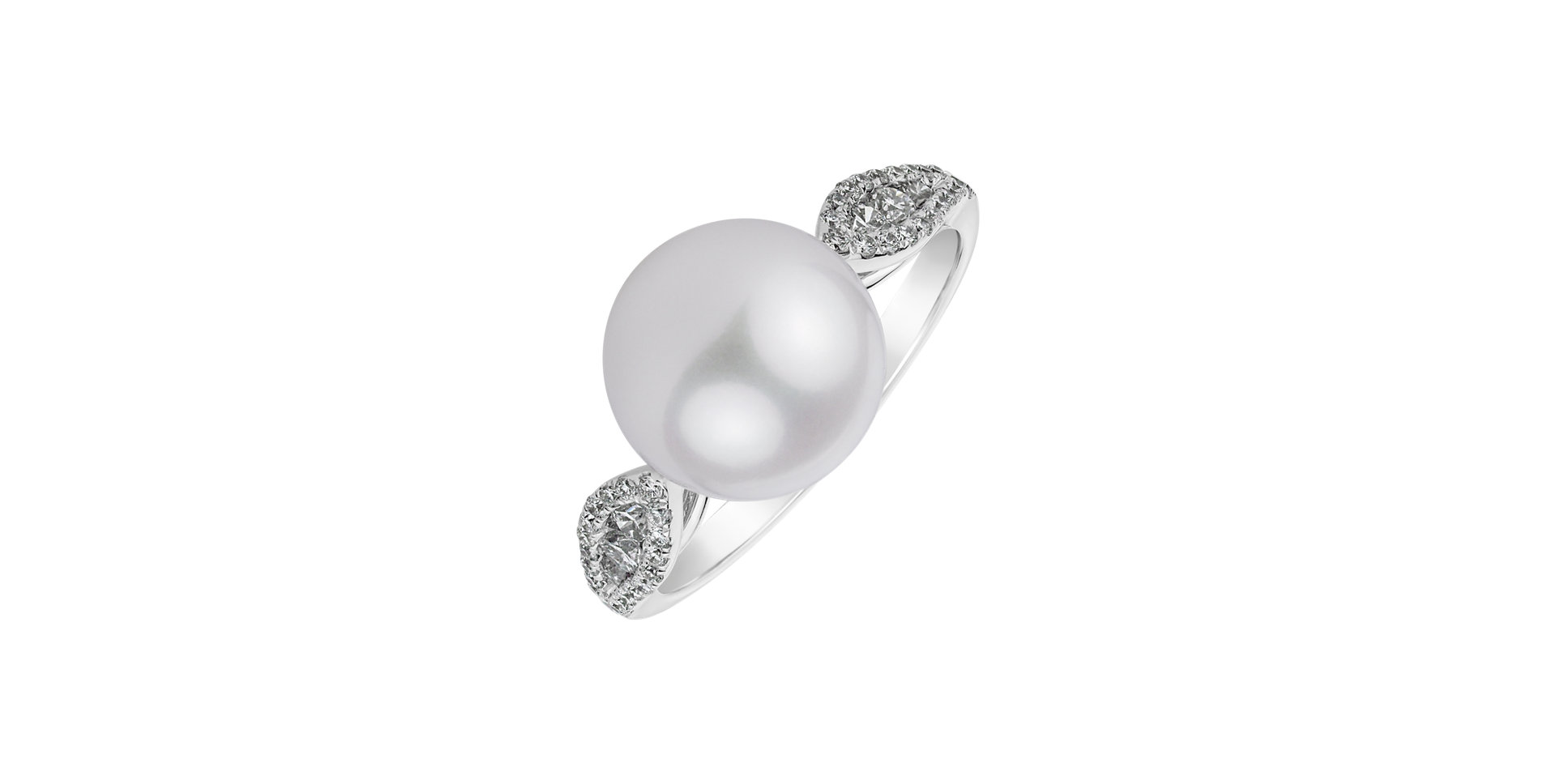 Prsteň s perlou a diamantmi Fantasy Pearl