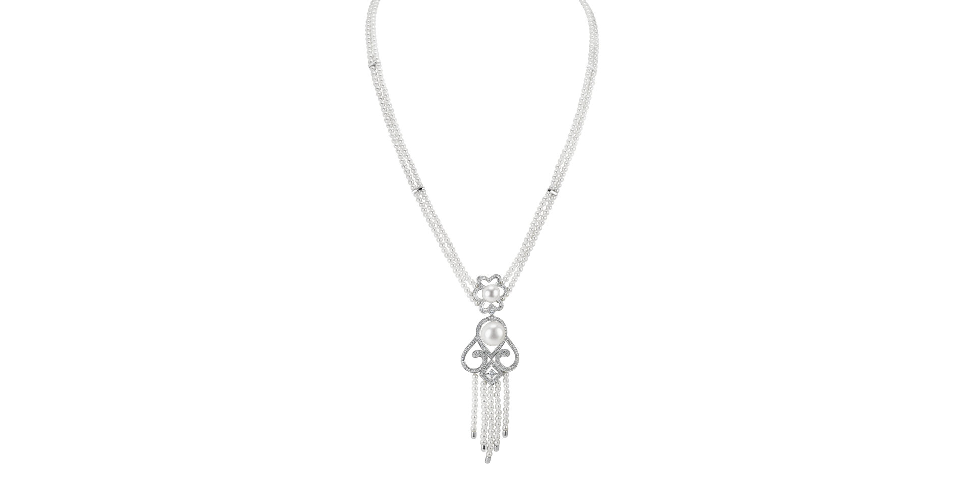 Náhrdelník s perlami a diamantmi Versailles Romance