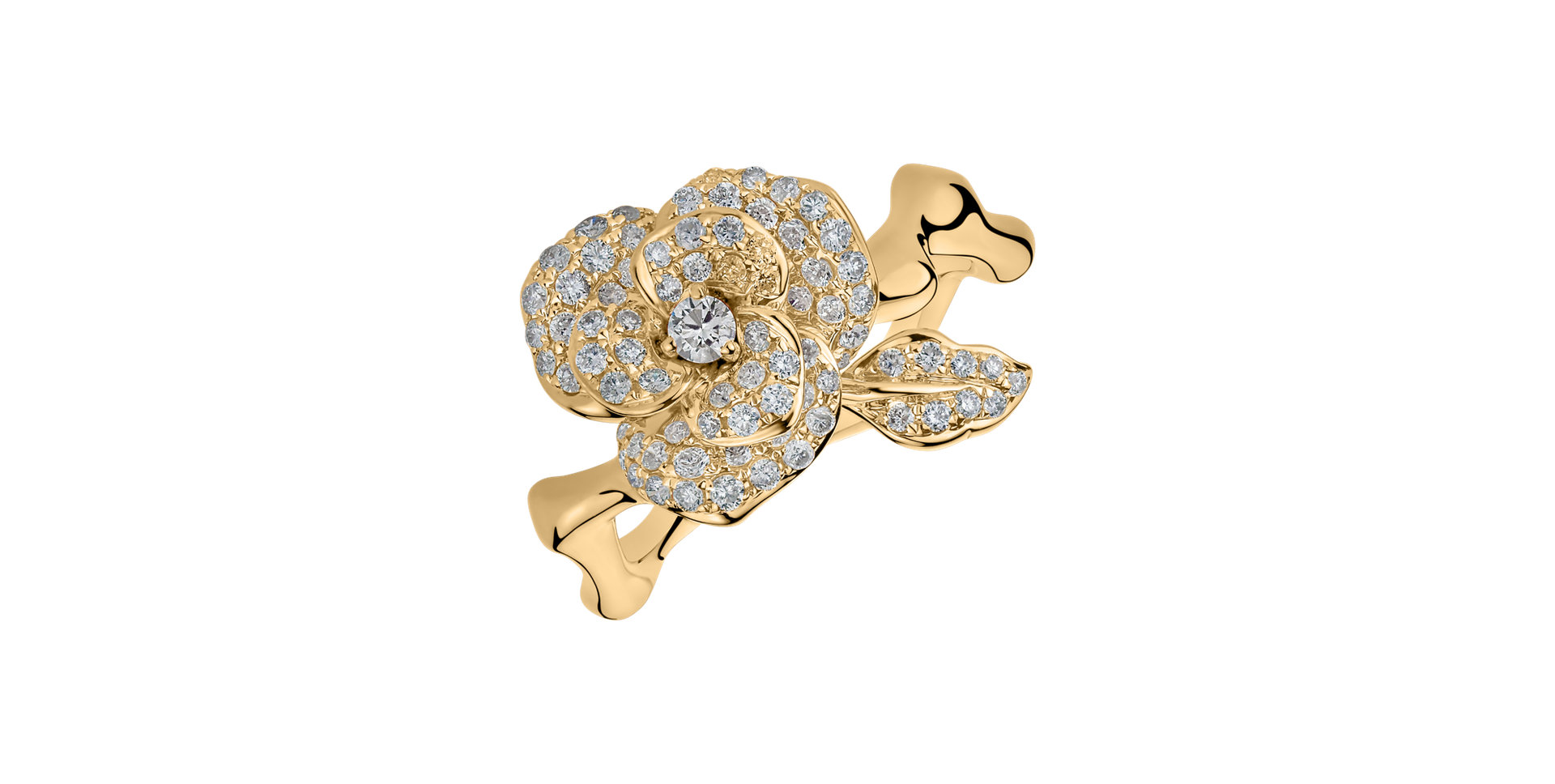 Prsteň s diamantmi Queen Flora