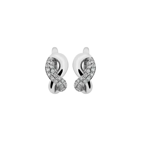 Náušnice s diamantmi Moon Infinity