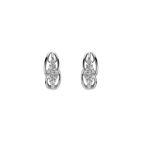 Náušnice s diamantmi Fancy Twist