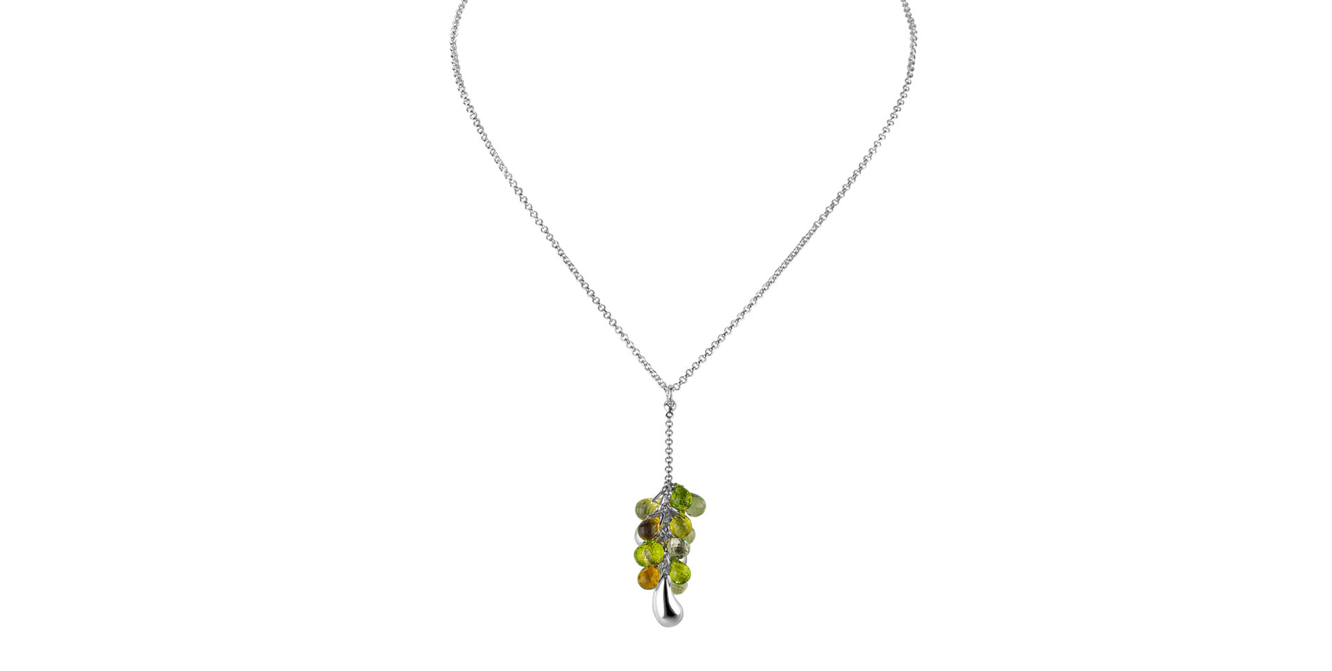 Náhrdelník s diamantmi a drahokamami Palmira