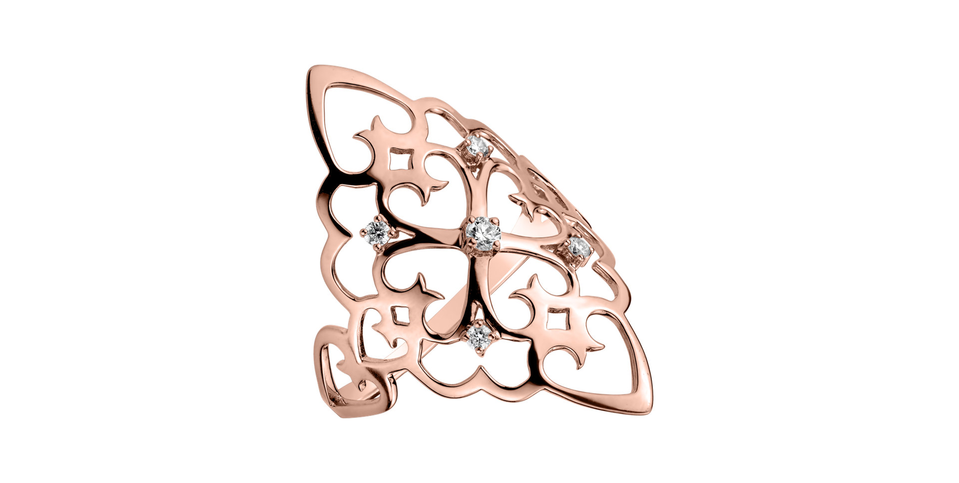 Prsteň s diamantmi Folk Treasure