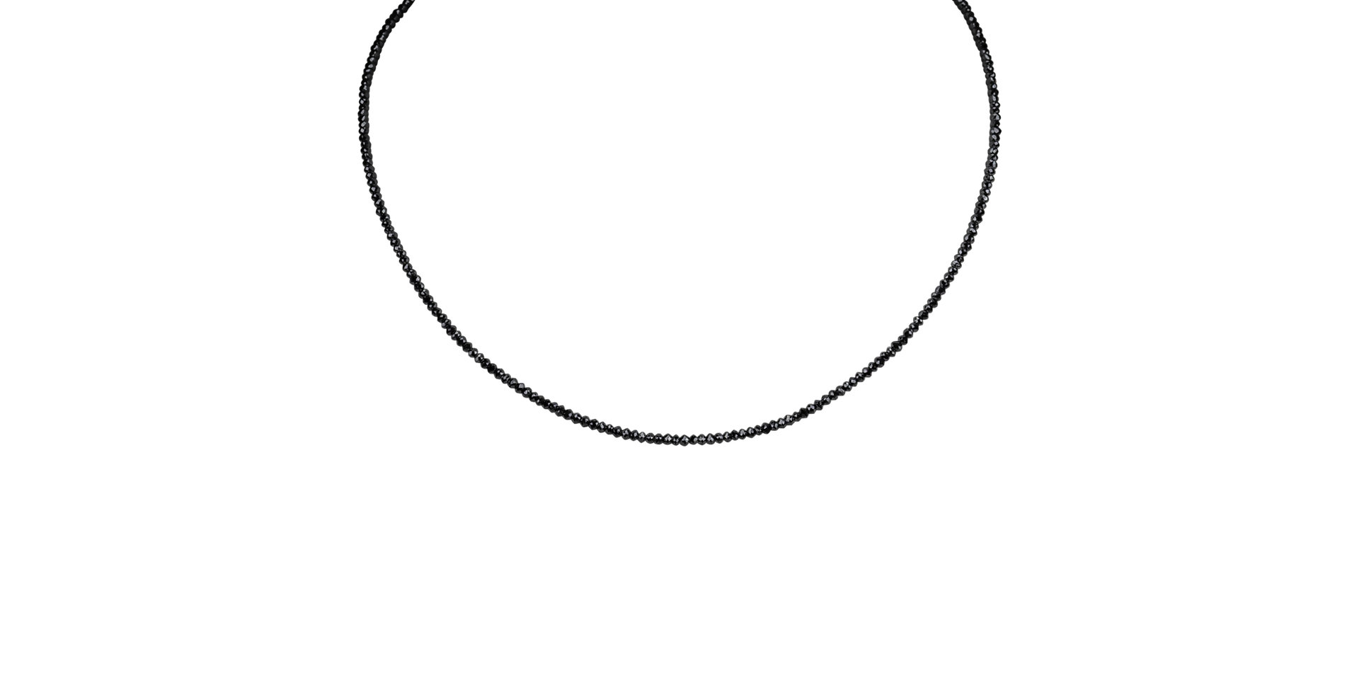 Náhrdelník s čiernymi diamantmi Night Jewel