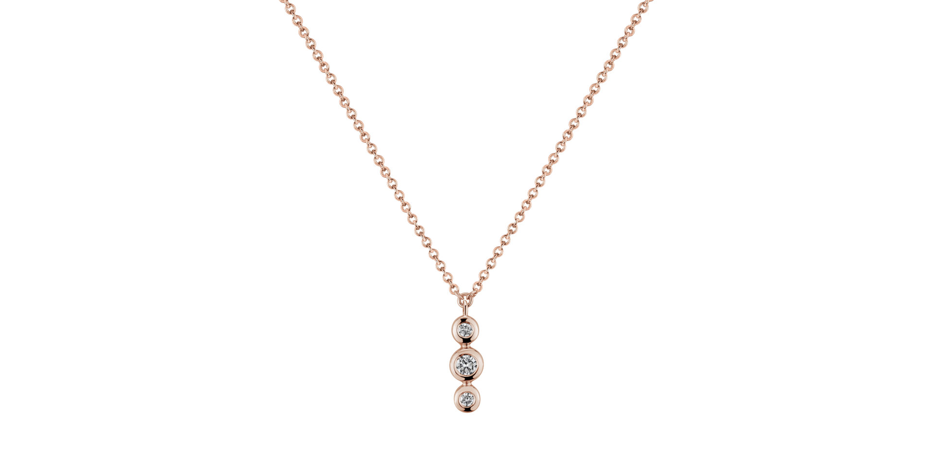 Náhrdelník s diamantmi Waterfall Dots