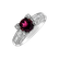 Prsteň s turmalínom a diamantmi Red Poem4