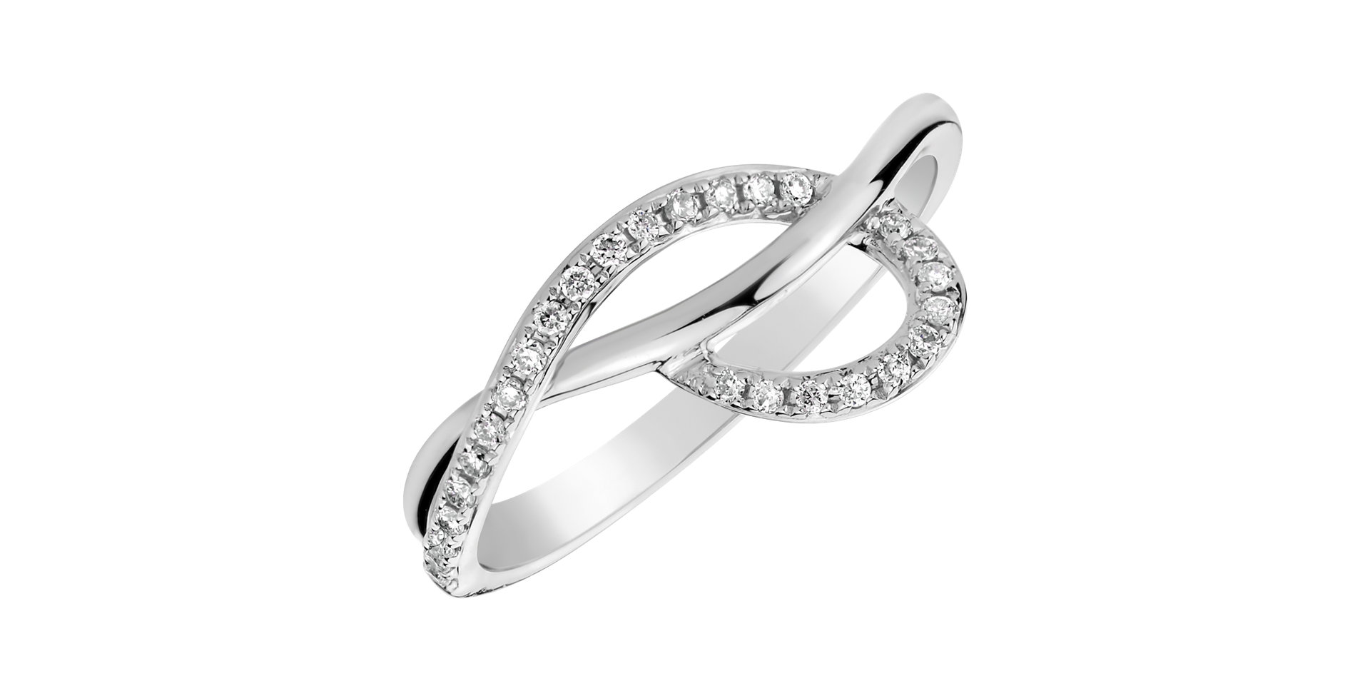 Prsteň s diamantmi Sparkling Twist