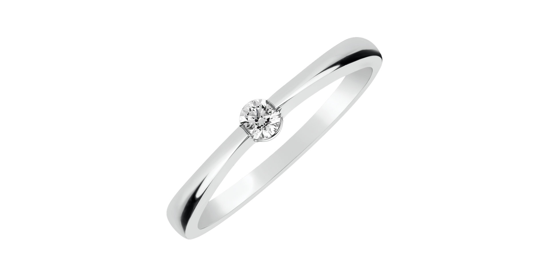 Prsteň s diamantom Love Story