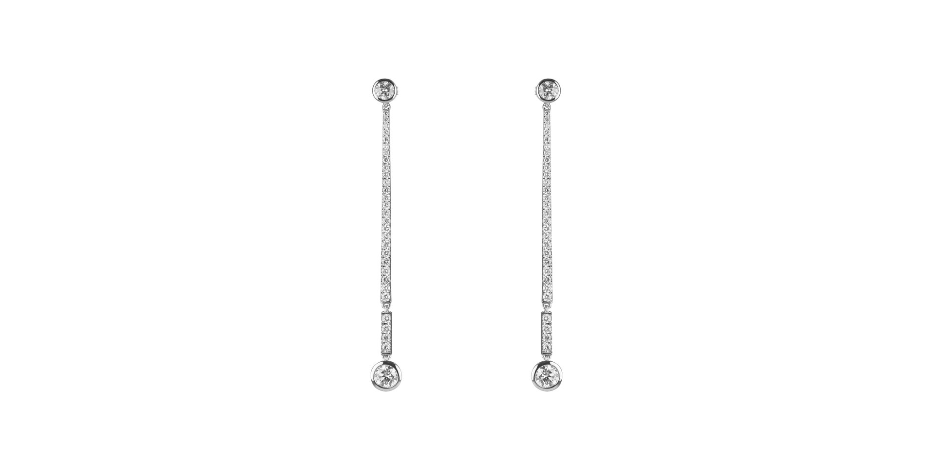 Náušnice s diamantmi Glittering Flame