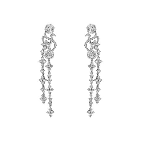 Náušnice s diamantmi Moonlight Flowers