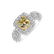Prsteň s bielymi a žltými diamantmi Solar Treasure3