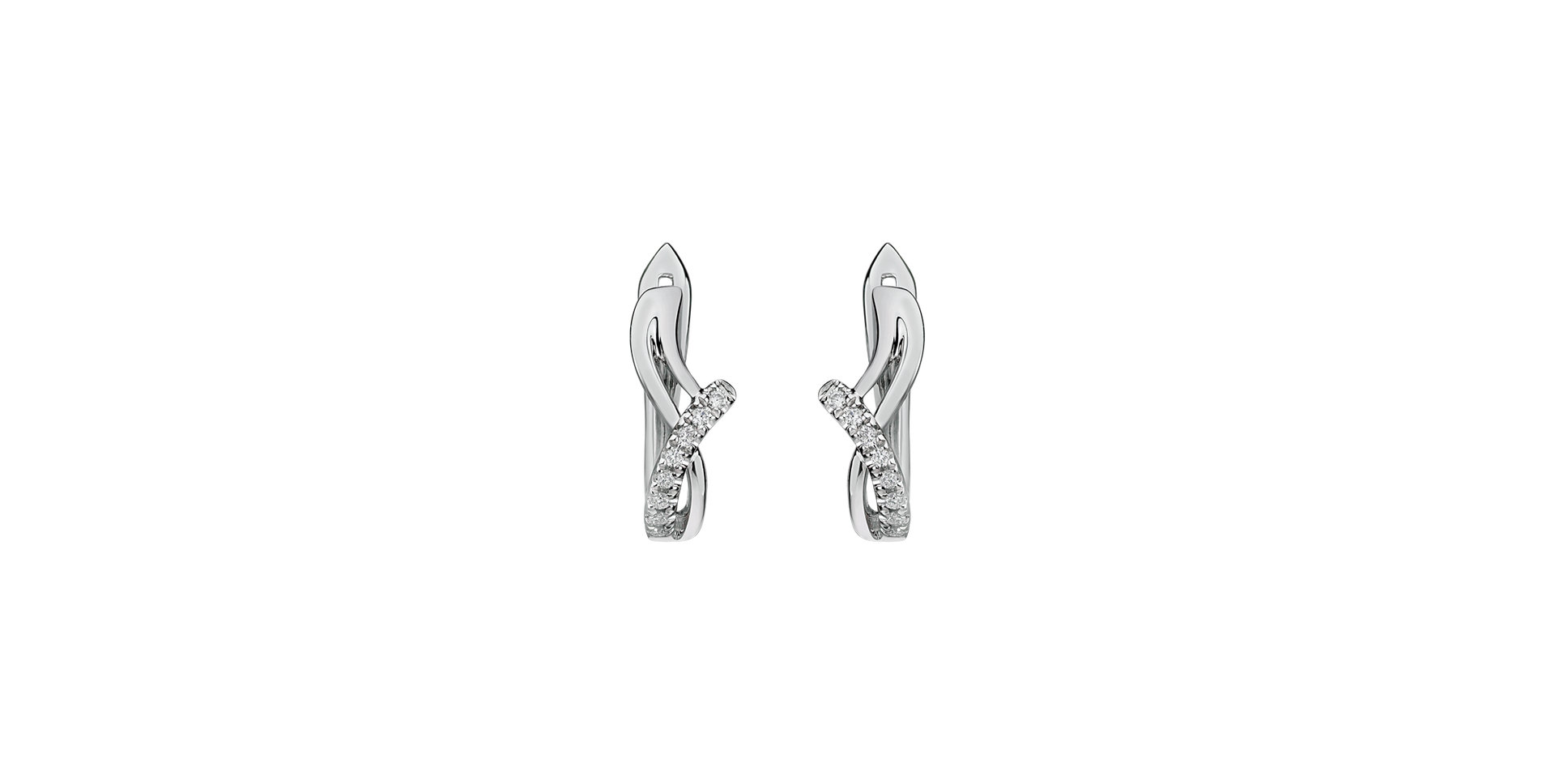 Náušnice s diamantmi Elegant Line