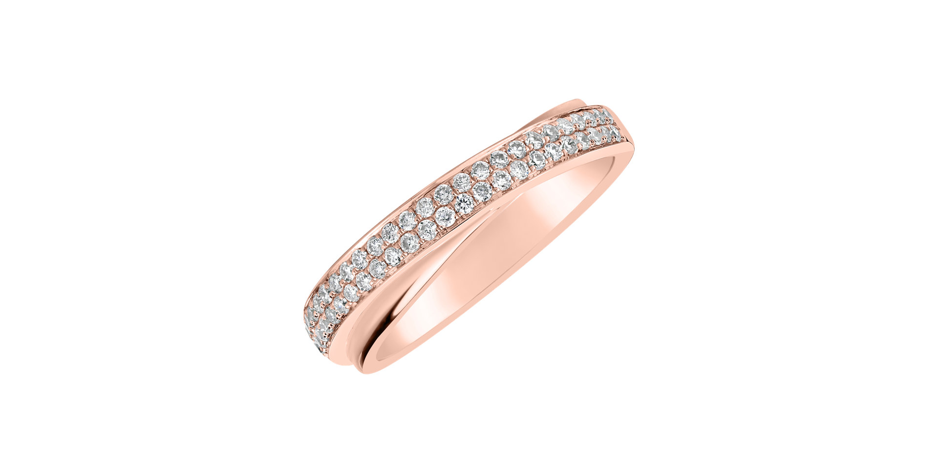 Prsteň s diamantmi Sparkle Ribbon