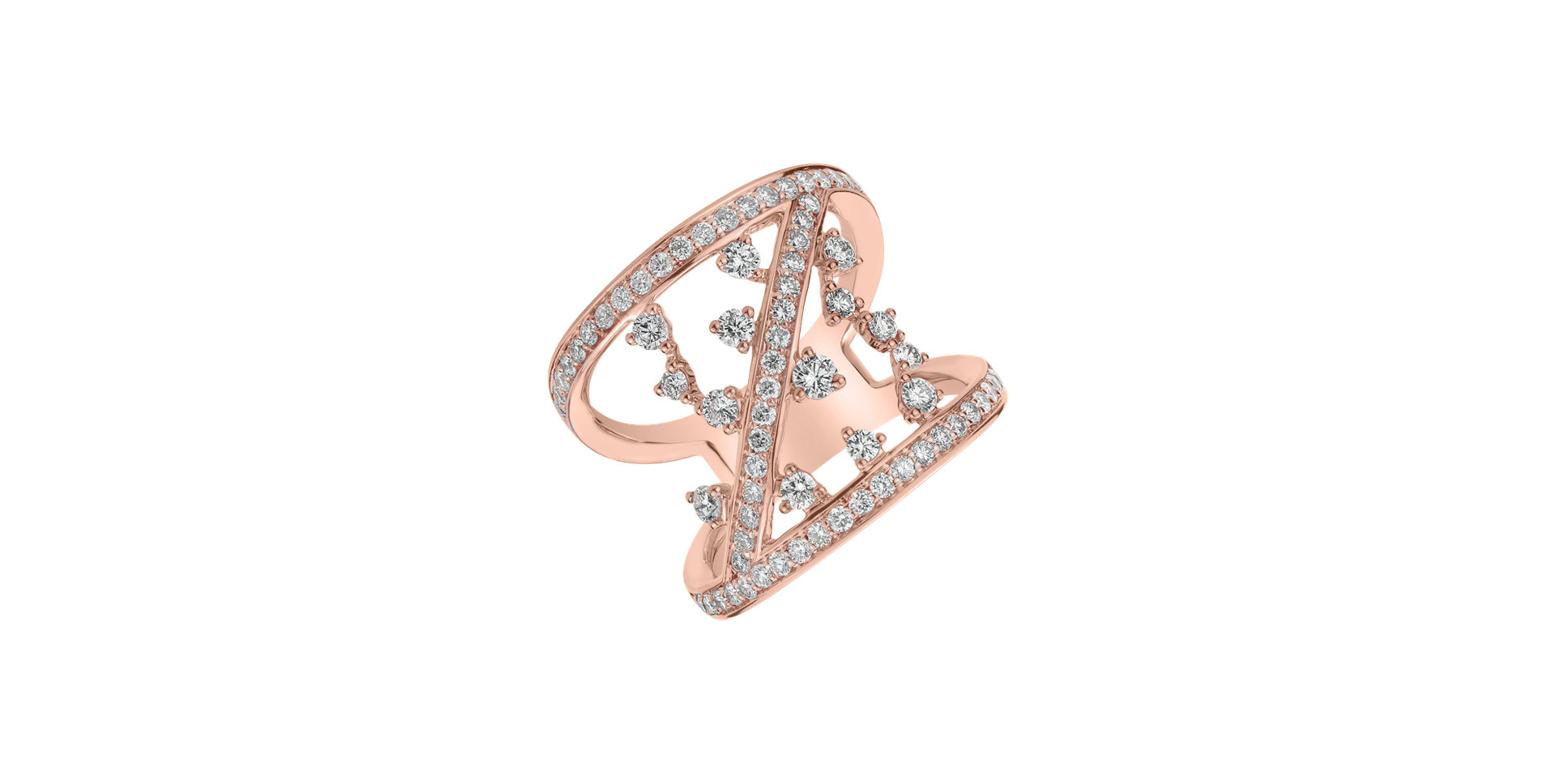 Prsteň s diamantmi Midnight Goddess