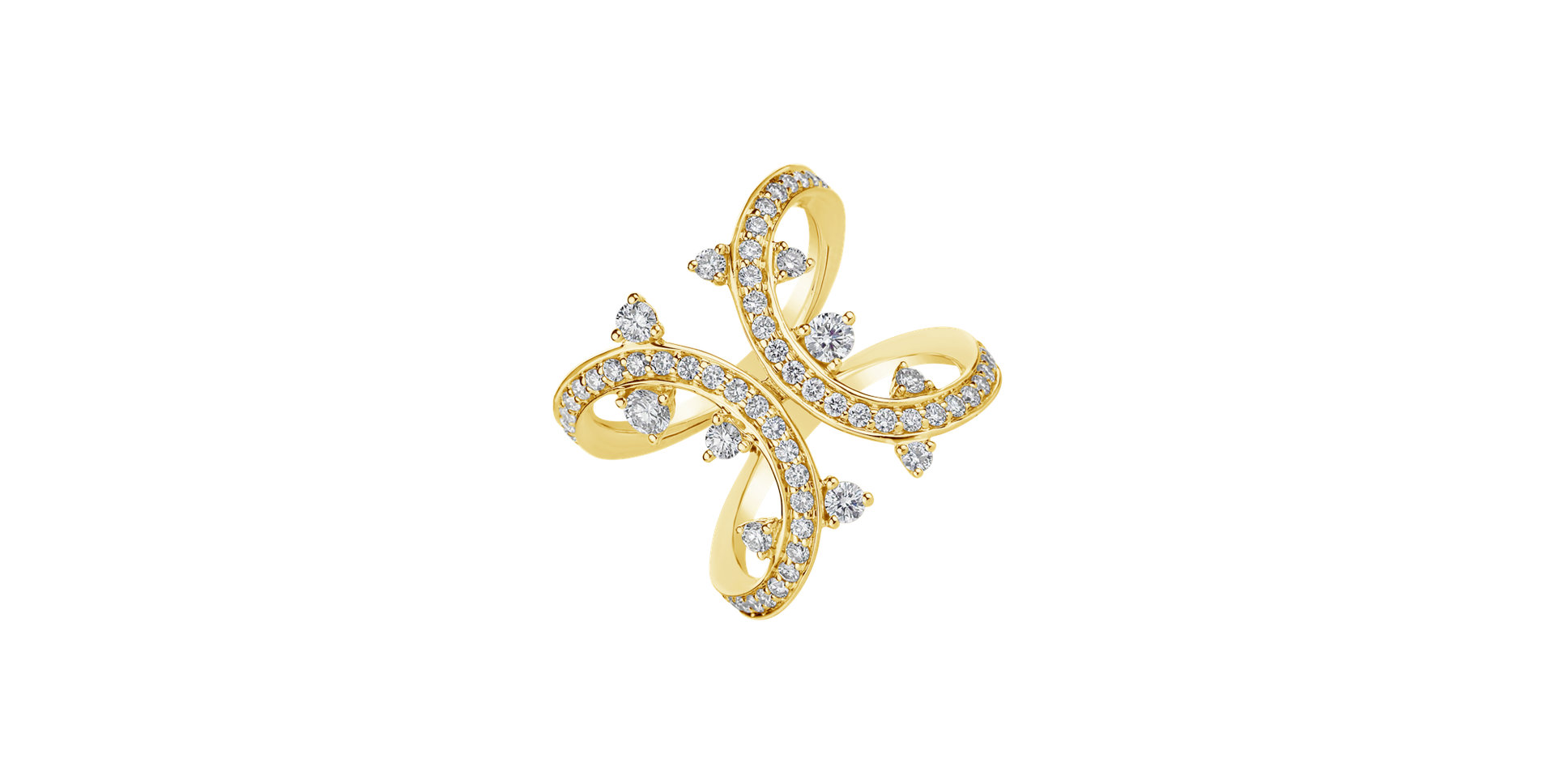 Prsteň s diamantmi Goddess Treasure