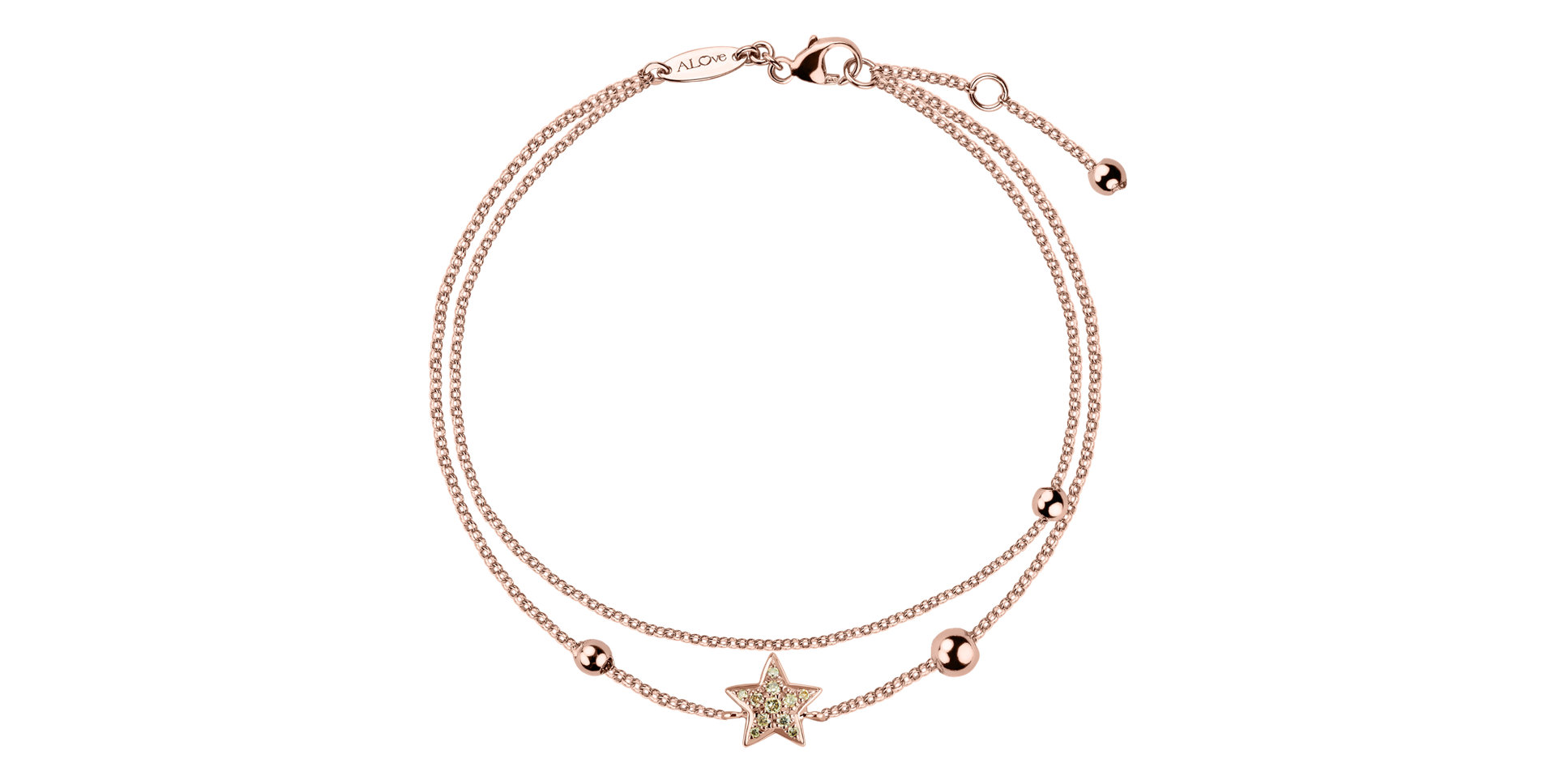 Náramok s hnedými diamantmi Starshine Message