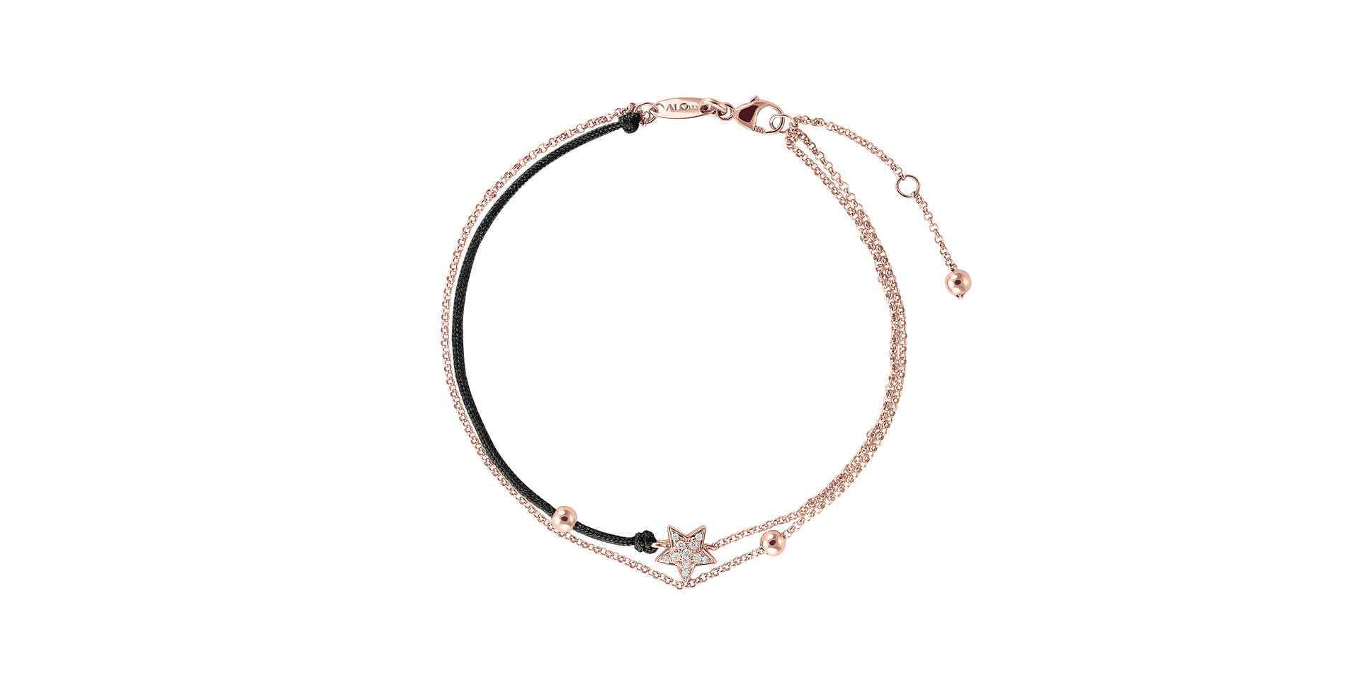 Diamantový náramok so šnúrkou Dream Message