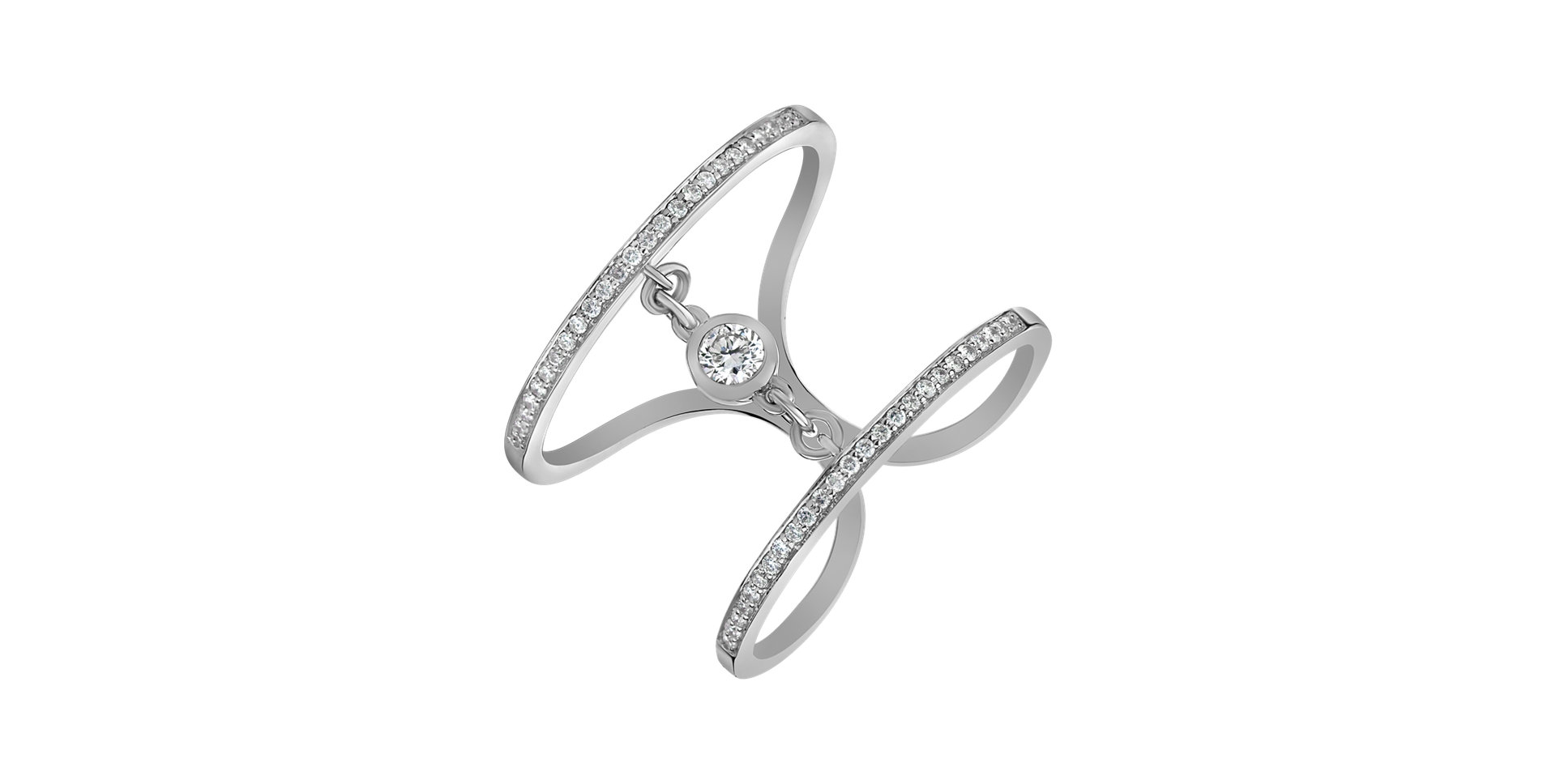 Prsteň s diamantmi Graceful Lure