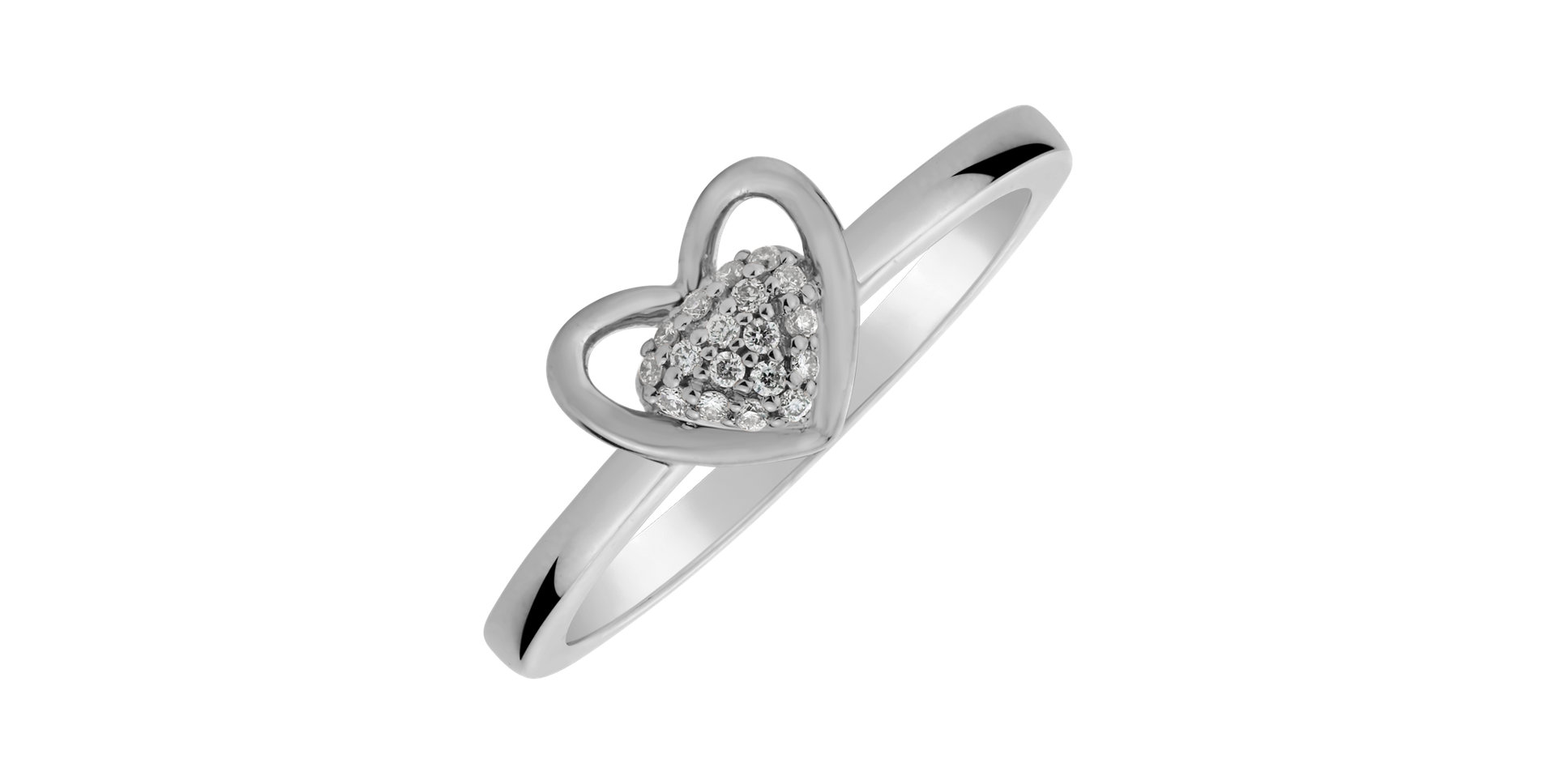 Prsteň s diamantmi Tender Heart