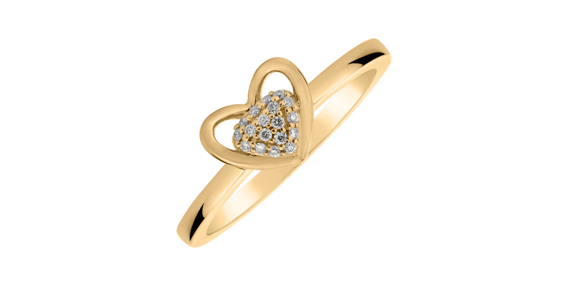 Prsteň s diamantmi Tender Heart