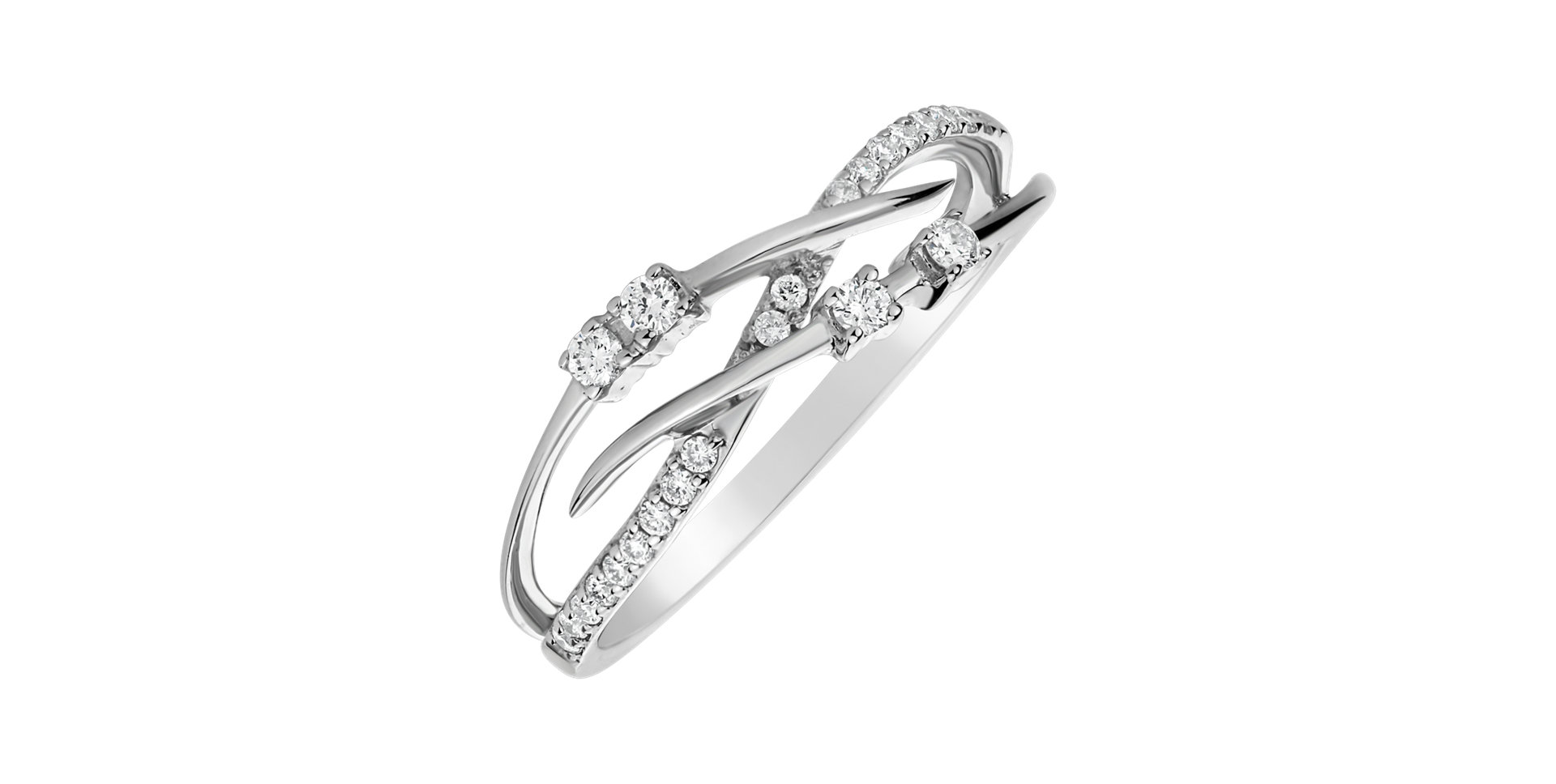 Prsteň s diamantmi Savage Elegance