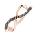 Prsteň s hnedými diamantmi Infinity4