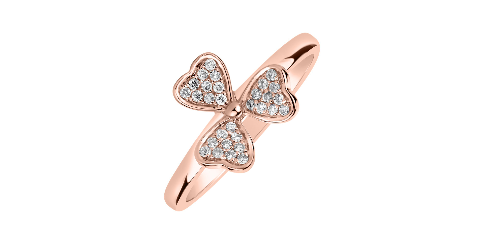 Prsteň s diamantmi Triple Pleasure