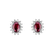 Náušnice s rubínom a diamantmi Princess Sparkle5
