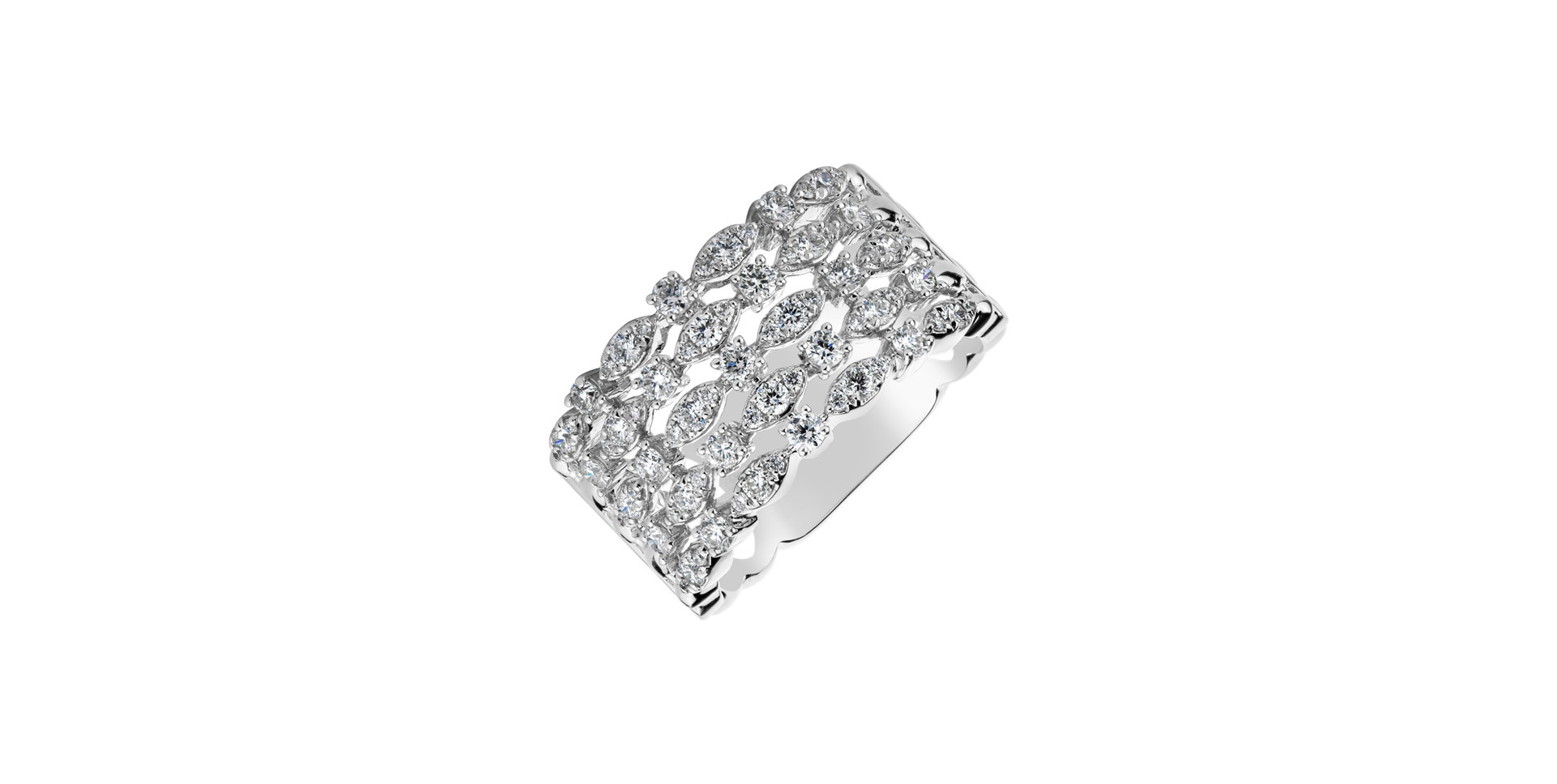 Prsteň s diamantmi Moon Sparkle
