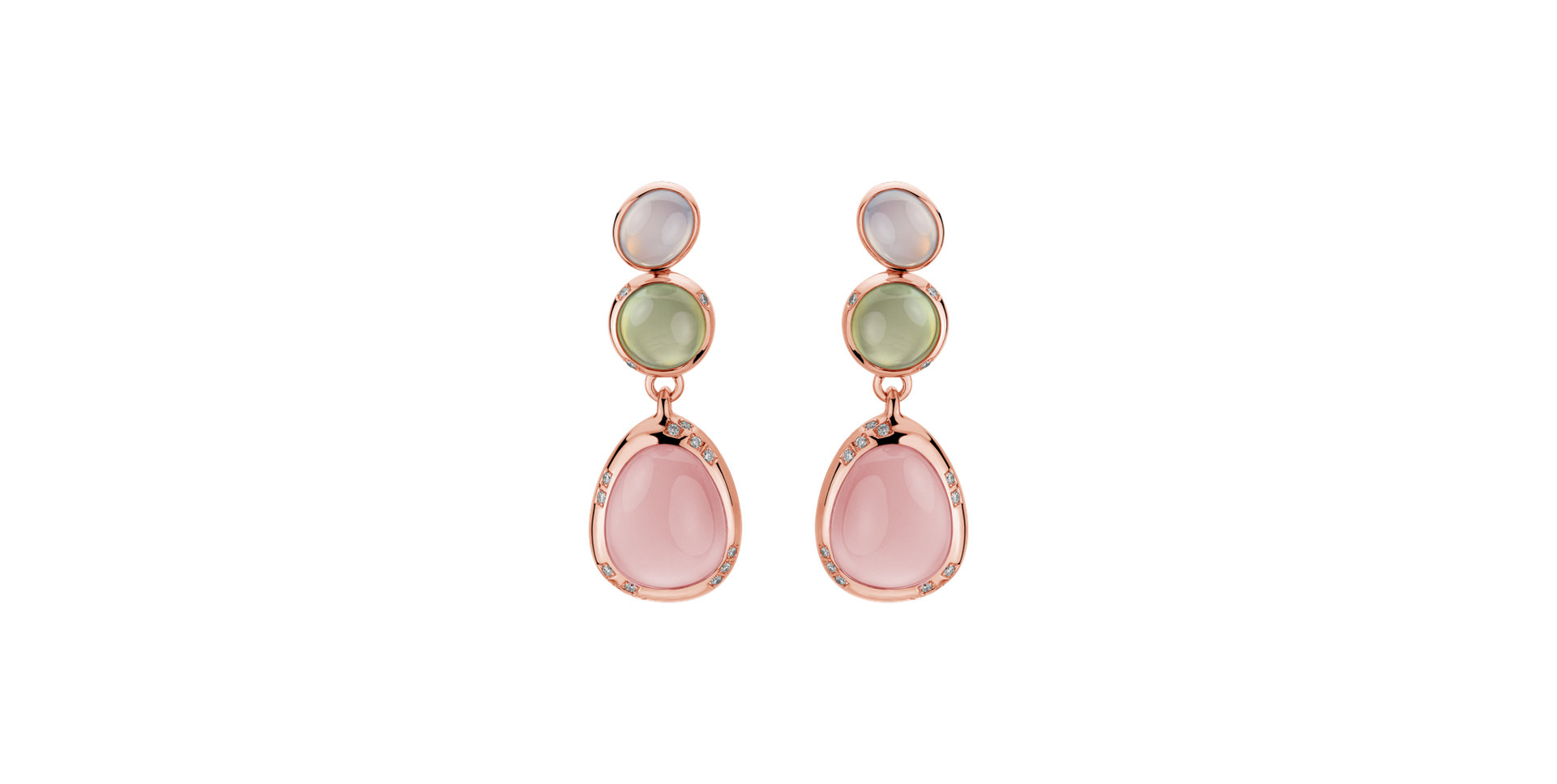 Náušnice s diamantmi a drahokamami Arabic Glam