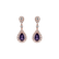 Náušnice s ametystom a diamantmi Lavish Feeling4