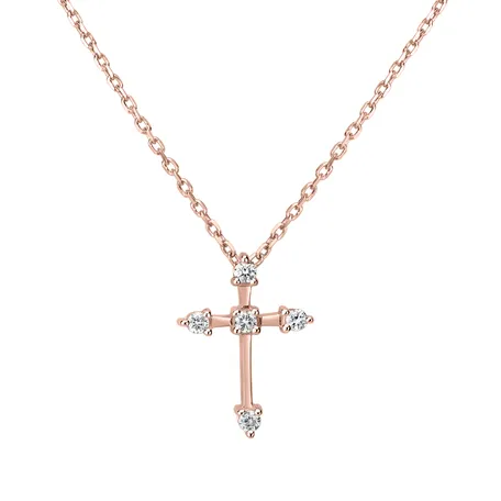 Náhrdelník s diamantmi Shiny Cross