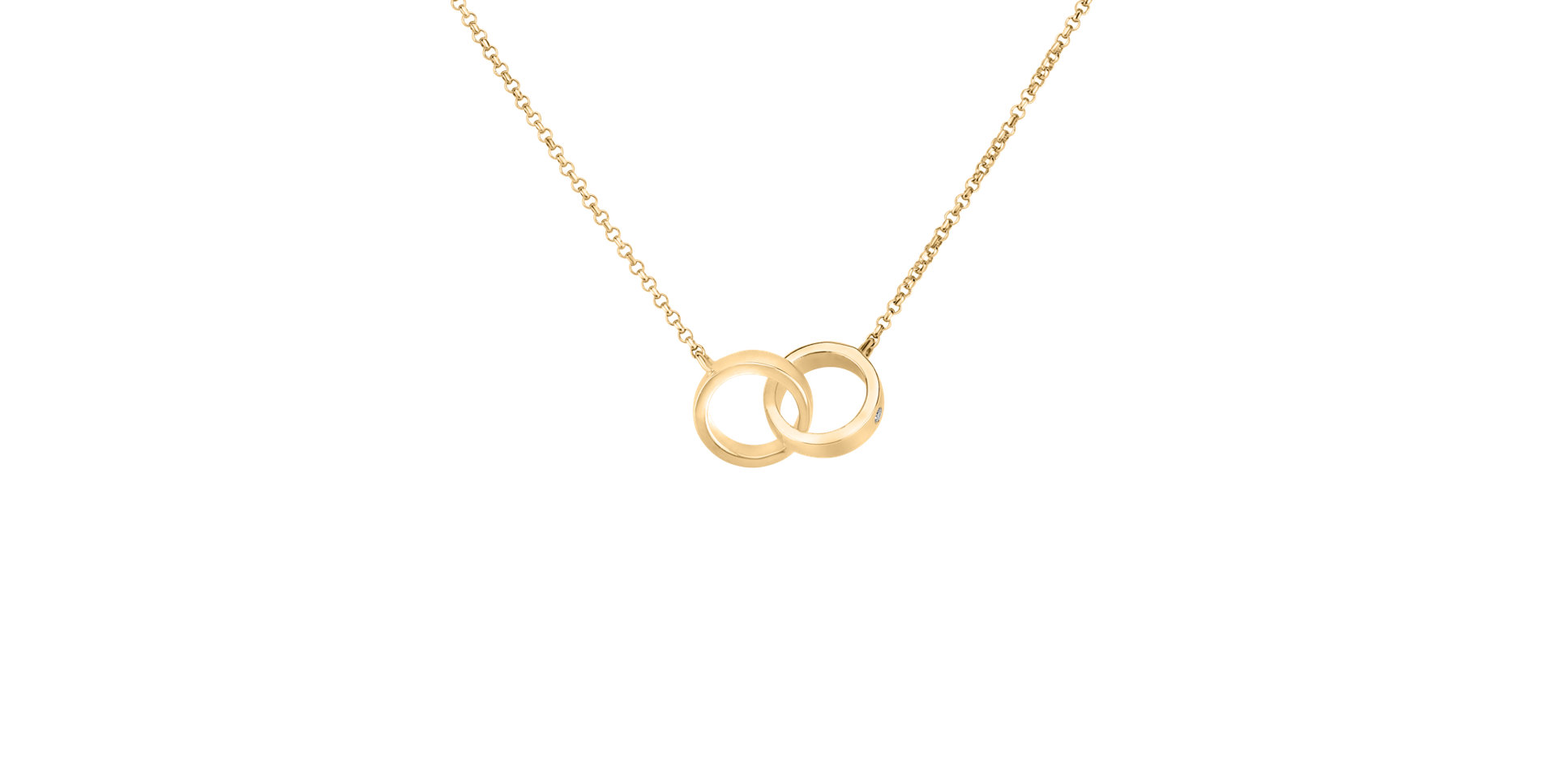 Náhrdelník s diamantom Eternal Circles