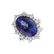 Prsteň s tanzanitom a diamantmi Night Goddess3