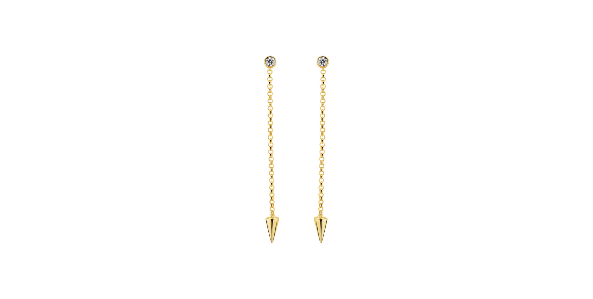 Náušnice s diamantom Devotion of Gravity