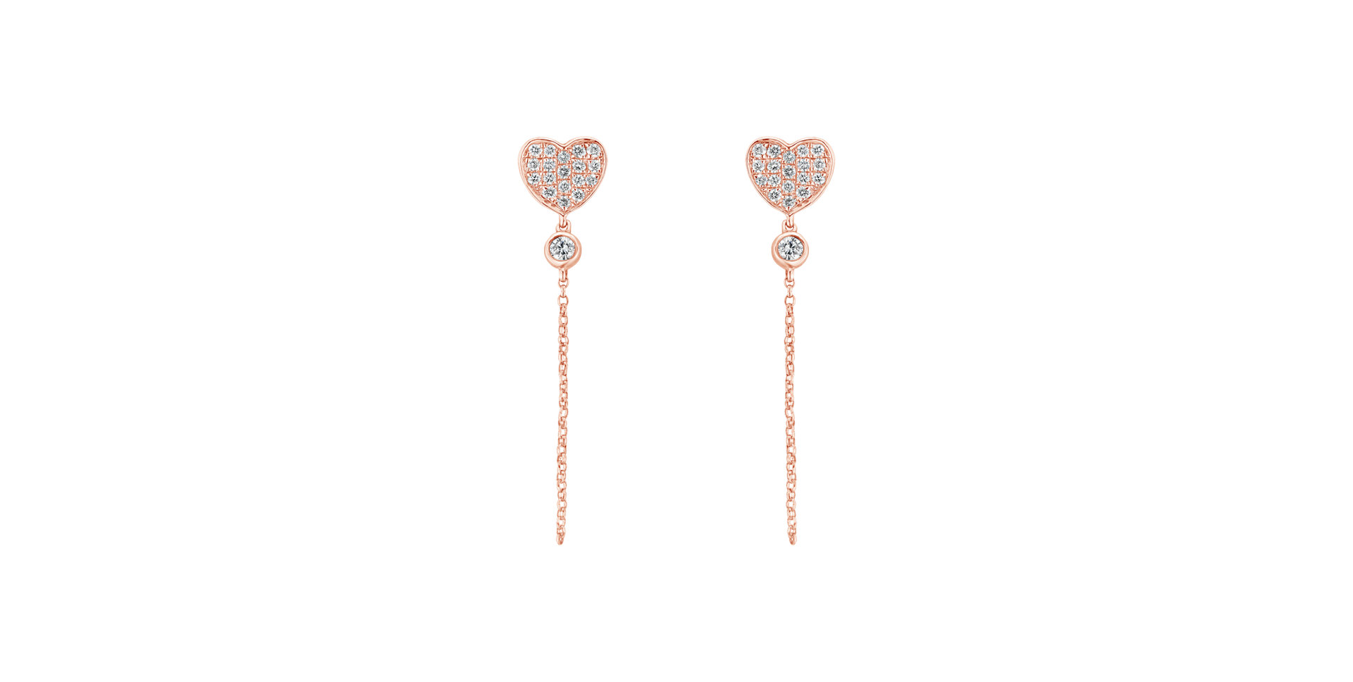 Náušnice s diamantmi Blush Romance