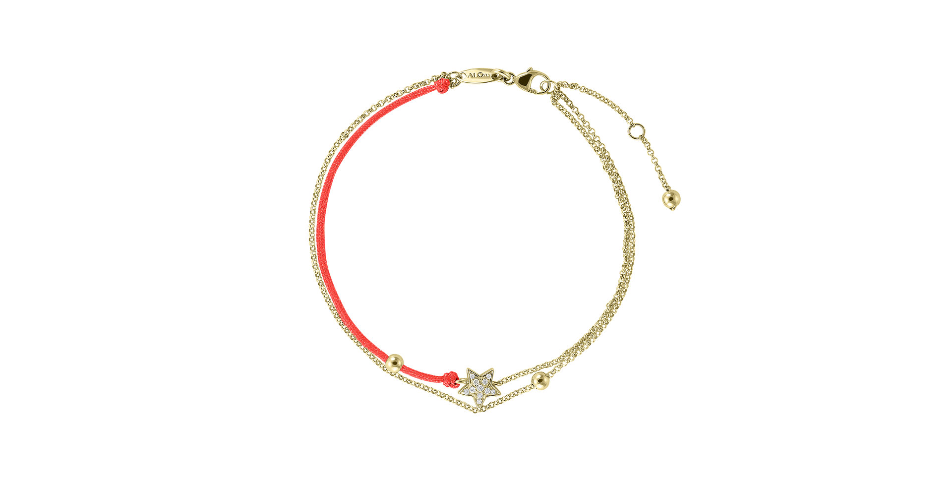 Diamantový náramok so šnúrkou Dream Message