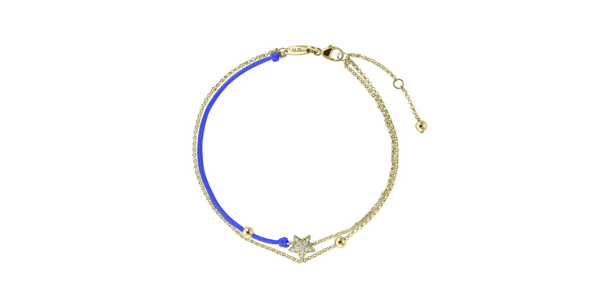 Diamantový náramok so šnúrkou Dream Message