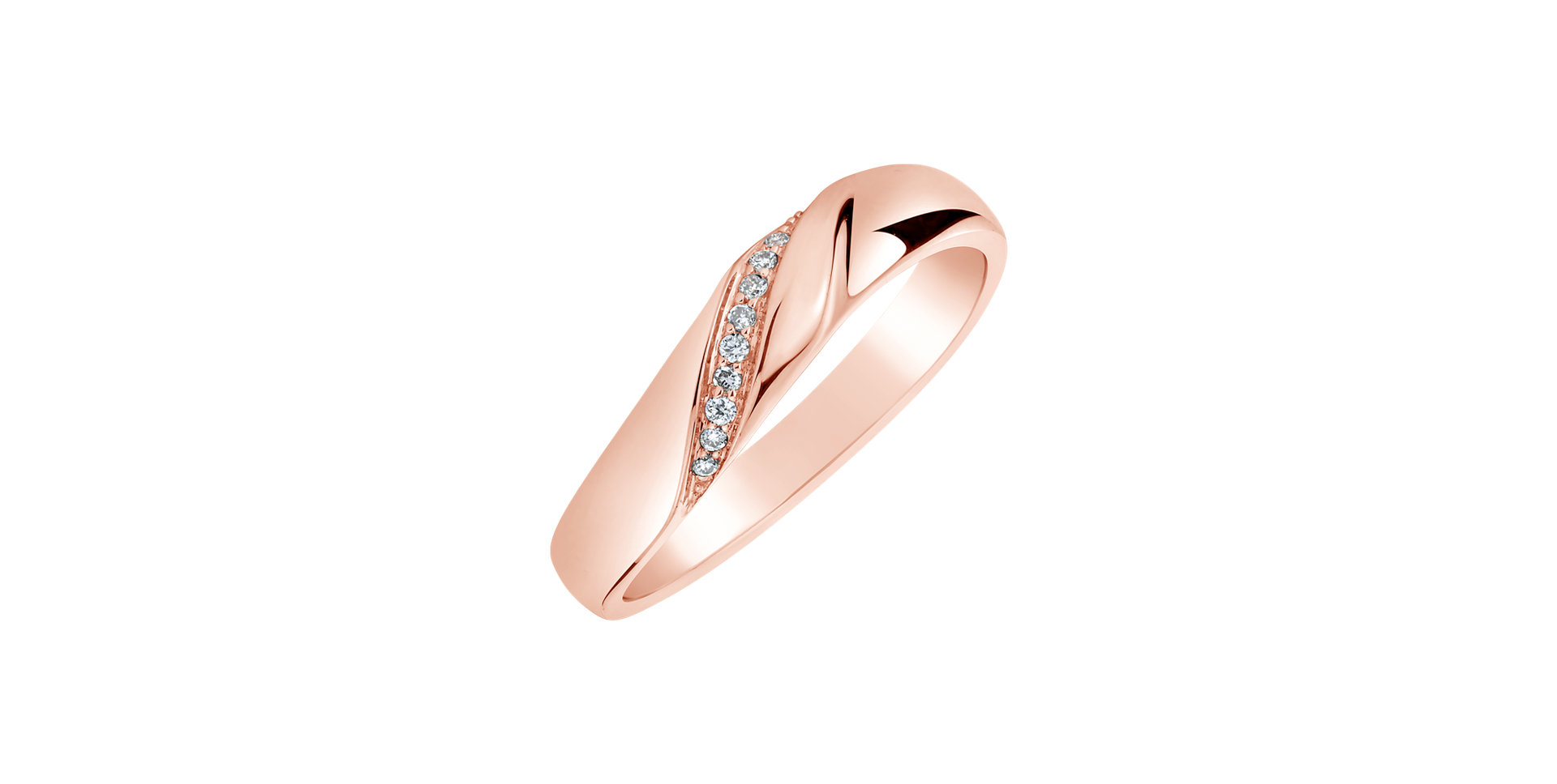 Prsteň s diamantmi Eternity Ray