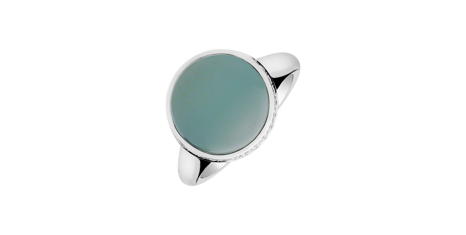 Prsteň s chalcedonom a diamantmi Mellow Blossom