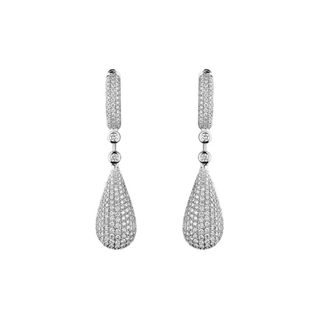 Náušnice s diamantmi Festive Drops