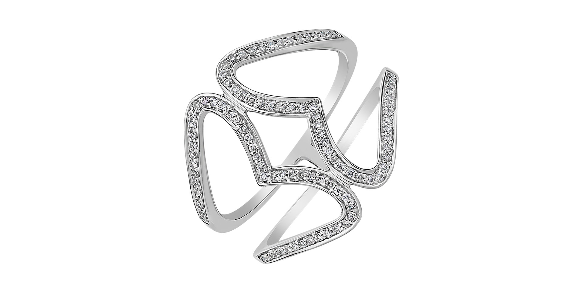 Prsteň s diamantmi Connected Hearts