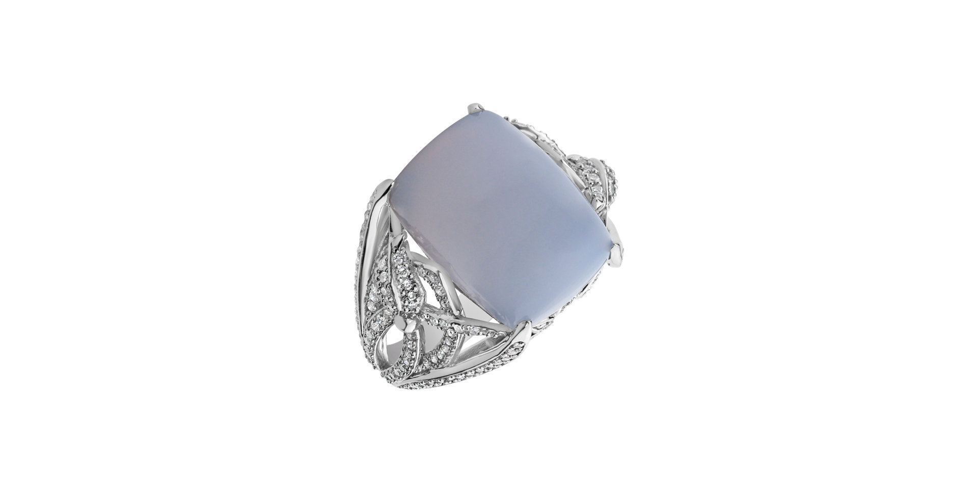 Prsteň s chalcedonom a diamantmi Fascinating Ladyship