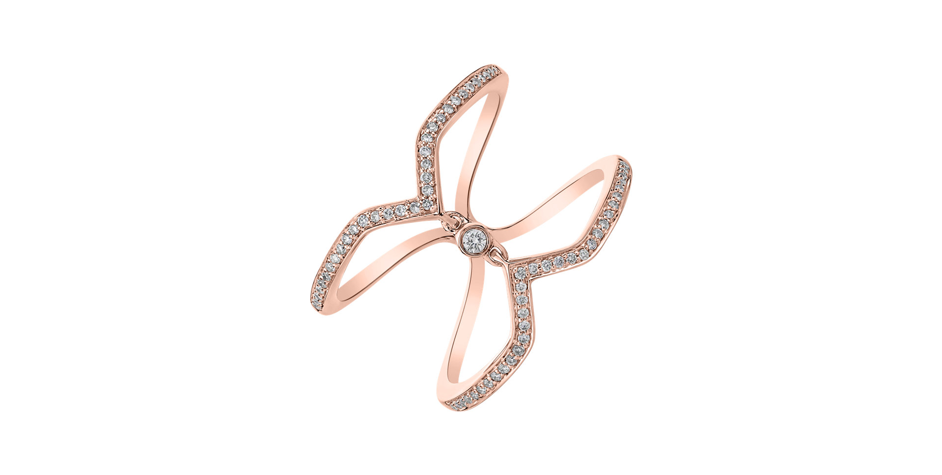 Prsteň s diamantmi Sun Choker