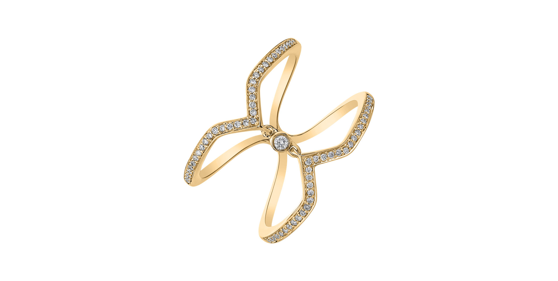 Prsteň s diamantmi Sun Choker