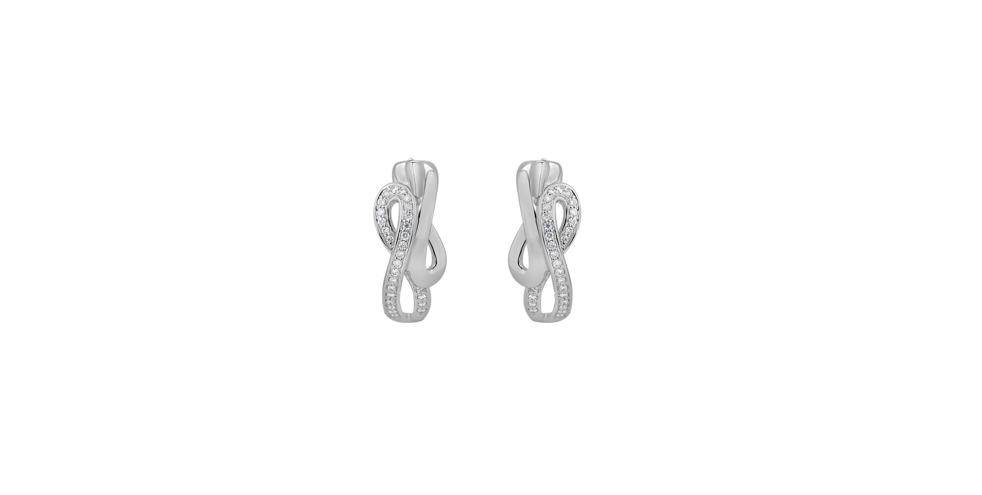 Náušnice s diamantmi Double Infinity