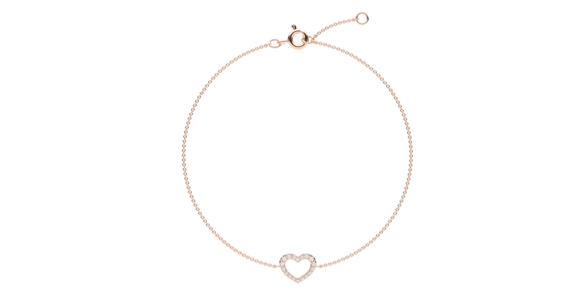 Náramok s diamantmi Heart
