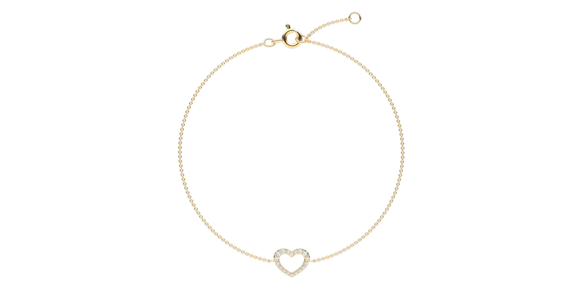 Náramok s diamantmi Heart