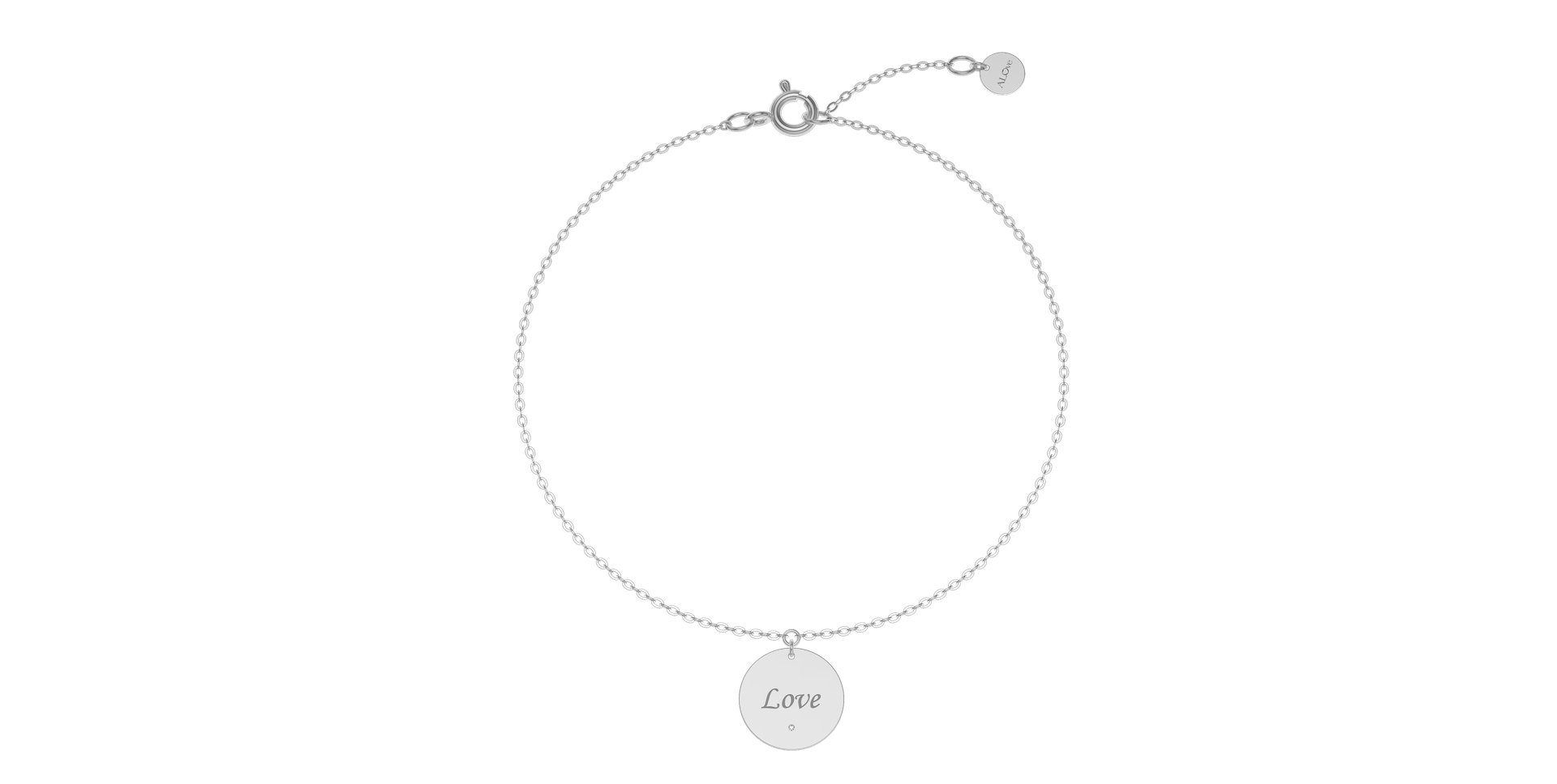 Náramok s diamantom Love